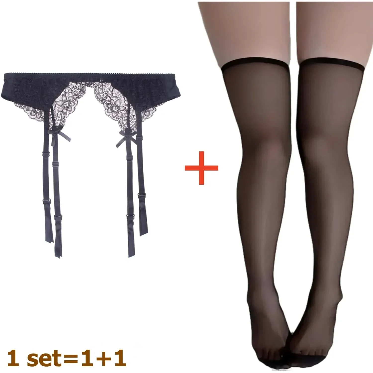2PCS Women's Suspender Lace St - Tights Pantyhose Sheer 评论和价格
