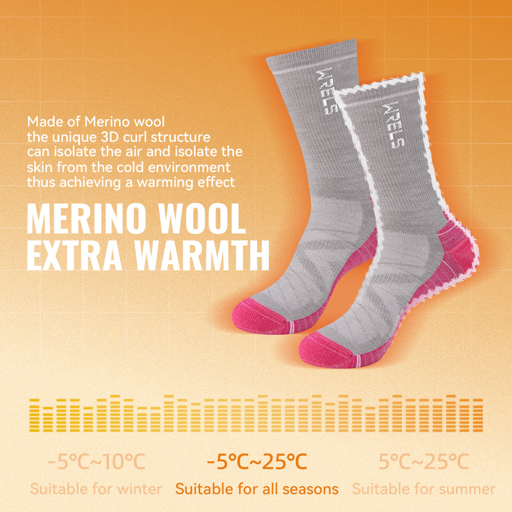 WRELS 1/2/3 Merino Wool Socks  - Wool Hiking Sock 评论和价格